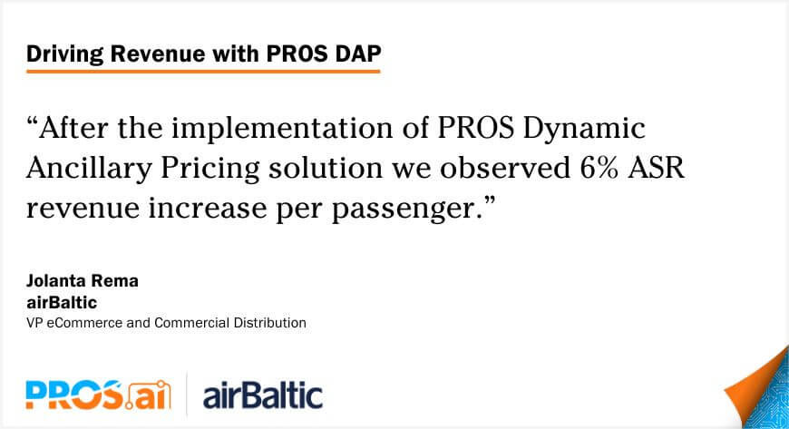 Blog image airBaltic quote, three ways to grow revenue through DPA